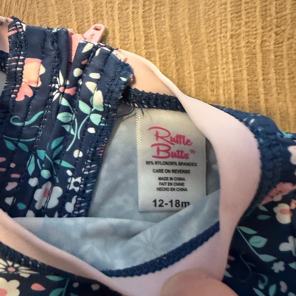 Ruffle Butts Moonlit Meadow Long Sleeve Rash Guard - Picture 5 of 5